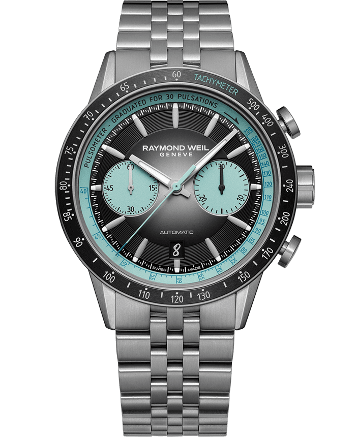 Freelancer Pop Bi-Compax Automatik-Chronograph für Herren mit Titanarmband, 43,5 mm