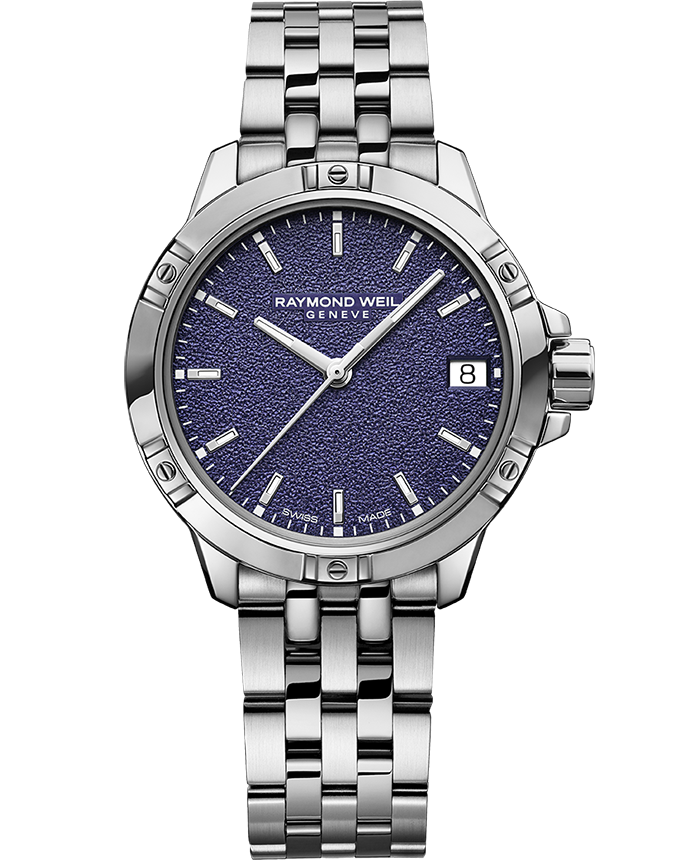 Tango Classic Ladies Quartz Aubergine Purple Frosted Dial Steel Date Watch, 30mm