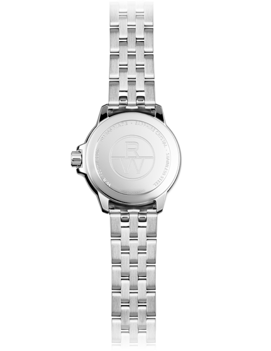 Tango Klassische Quarzuhr für Damen aus Stahl mit grünem, vereistem Zifferblatt, Diamanten und Datum, 30 mm