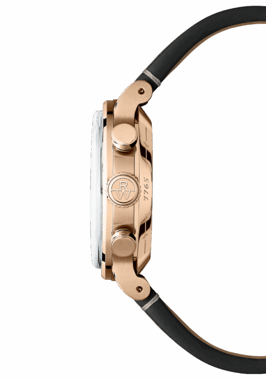 Montre automatique chronographe tri-compax et cadran noir, 39mm
