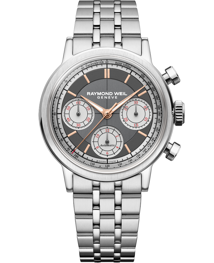 Millesime Automatic Tri-Compax Chronograph Anthracite Sector Dial Watch, 39 mm